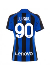 Fotbalové Dres Inter Milan Romelu Lukaku #90 Dámské Domácí Oblečení 2022-23 Krátký Rukáv